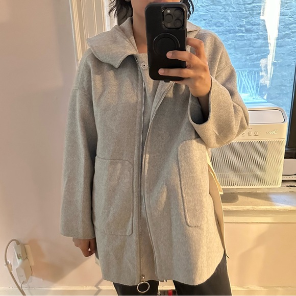 Jucy Judy cashmere wool cashmere silk coat jacket oversized boxy Korea designer - Picture 4 of 17